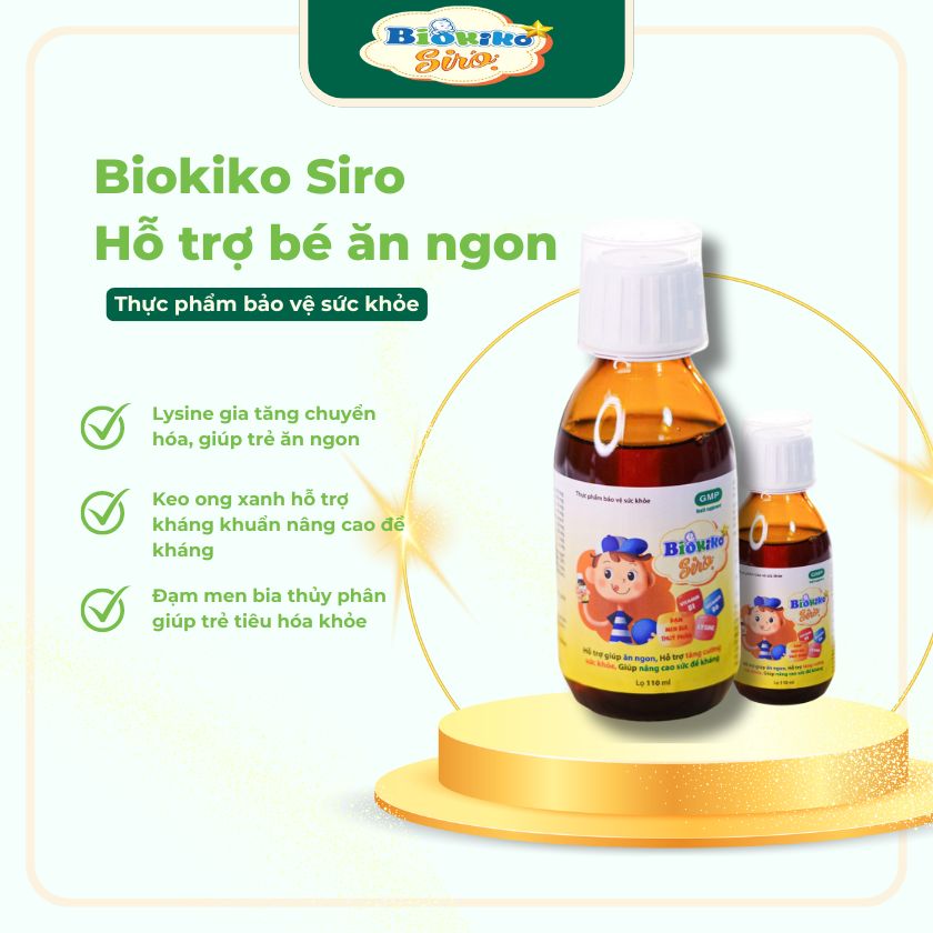 siro biokiko khắc phục tình trạng biếng ăn bệnh lý